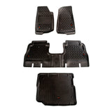 Rugged Ridge Floor Liner Front/Rear/Cargo Black 18-21 Jeep Wrangler JL 4 Dr (Excl. 4XE Models) - 12988.05