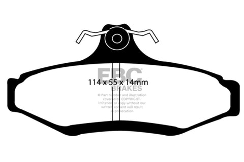 EBC 99+ Daewoo Leganza 2.2 Ultimax2 Rear Brake Pads - UD724