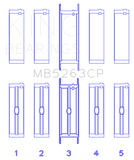 King 00-03 Ford F-650/F-750 T444E (Size STD) Crankshaft Main Bearing Set - MB5263CP
