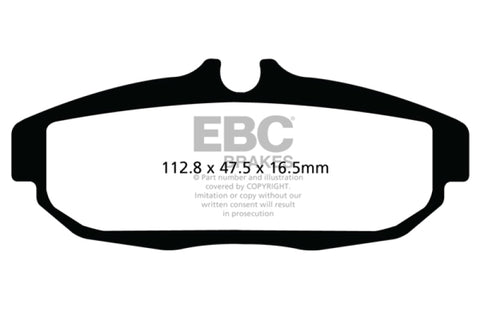 EBC 12 Ford Mustang 5.8 Supercharged (GT500) Shelby Ultimax2 Rear Brake Pads - UD1562