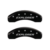 MGP 4 Caliper Covers Engraved Front & Rear Explorer/2011 Black Finish Silver Char 2010 Ford Explorer - 10041SEXPBK