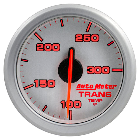 Autometer Airdrive 2-1/6in Trans Temperature Gauge 100-300 Degrees F - Silver - 9157-UL