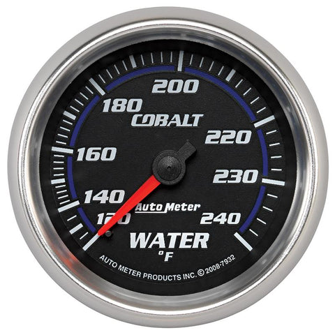 Autometer Cobalt 66mm 120-240 Degree F Mechanical Water Temperature Gauge - 7932
