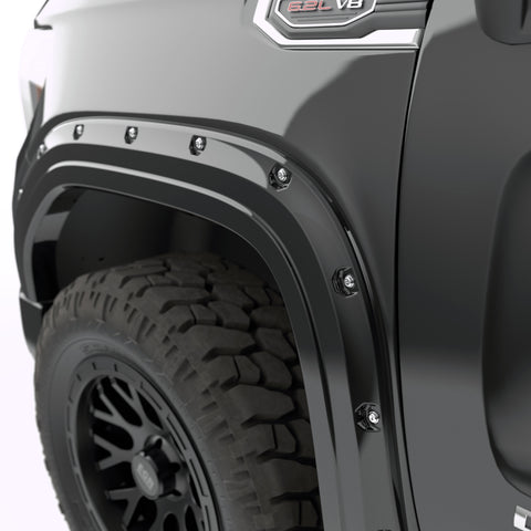 EGR 19-23 Gmc Sierra 1500 Painted To Code Traditional Bolt-On Look Fender Flares Black Set Of 4 - 791794-GBA