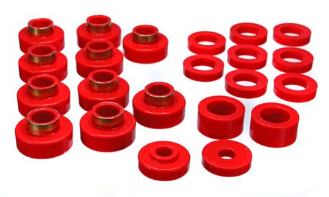 Energy Suspension CJ5-7 Body Mounts - Red - 2.4102R