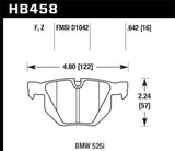 Hawk 07-08 BMW X5 3.0si / 09-13 X5 Xdrive / 10-13 X6 Xdrive Perf Ceramic Rear Street Brake Pads - HB458Z.642