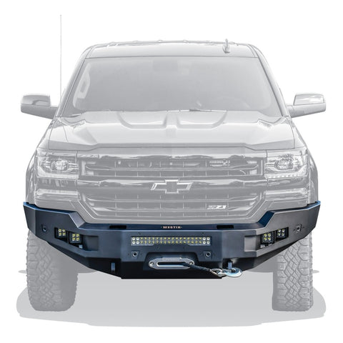 Westin 15-19 Chevrolet Silverado 2500/3500 Pro-Series Front Bumper - Textured Black - 58-411165