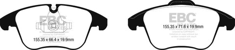 EBC 2016+ Jaguar XE 2.0L TD (180) Greenstuff Front Brake Pads - DP22252