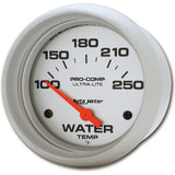 Autometer Ultra-Lite 66.7mm Short Sweep Electronic 100-250 Degree Water Temperature Gauge - 4437