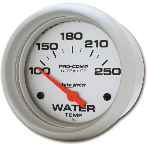 Autometer Ultra-Lite 66.7mm Short Sweep Electronic 100-250 Degree Water Temperature Gauge - 4437