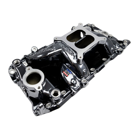 Edelbrock RPM Air-Gap Intake Manifold for Big-Block Chevy Oval Port - Black Plasma Finish - 7561-BP