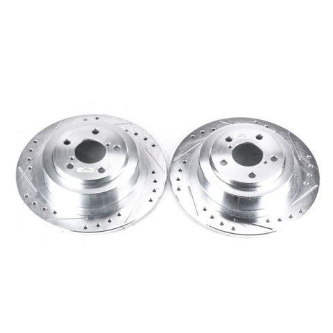 Power Stop 03-06 Subaru Baja Rear Evolution Drilled & Slotted Rotors - Pair - JBR945XPR