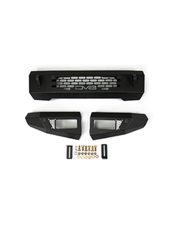 DV8 Offroad 2021+ Ford Bronco Bumper- Accommodates 20in Dual Row Light Bar & (4) 3in Pod Light Mount - FBBR-03