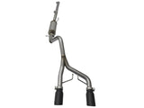 aFe Rebel Series CB 2.5in Dual Center Exit SS Exhaust w/ Black Tips 07-15 Jeep Wrangler 3.6L/3.8L V6 - 49-48056-B