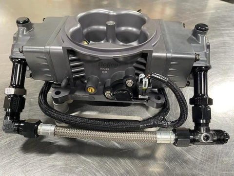 Fragola 8AN Holly EFI Stealth 4500 Feed Line Kit - Stainless Hose - 920038-BL