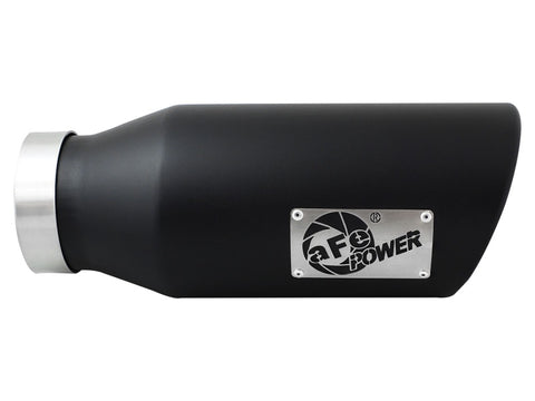 aFe Diesel Exhaust Tip Bolt On Black 4in Inlex x 6in Outlet x 15in - 49T40606-B15