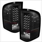 xTune Chevy Silverado 07-13 LED Tail Lights Black ALT-JH-CS07-LED-BK - 5073716