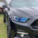 Oracle 15-17 Ford Mustang V6/GT/Shelby Dynamic DRL w/ Halo Kit - ColorSHIFT - Dynamic - 1335-332