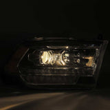 AlphaRex 09-18 Dodge Ram 2500HD LUXX LED Proj Headlights Plank Style Black w/Seq Signal/Smoked DRL - 880520