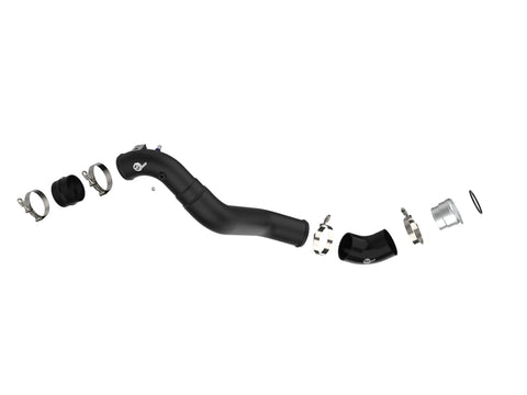 aFe 21+ Ford F-150 V6-3.5L (tt) BladeRunner 3in to 3.5in Aluminum Cold Charge Pipe Black - 46-20519-B
