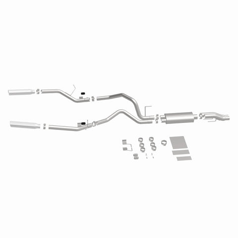 MagnaFlow 11 Ford F-150 3.7L/5.0L/6.2L SS Catback Exhaust Dual Split Rear Exit w/ 3.5in SS Tips - 15460