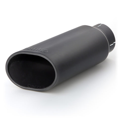 Banks Power Tailpipe Tip Kit - SS Obround Slash Cut - Black - 3.5in Tube - 4.38in X 5.25in X 13.38in - 52919