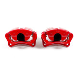 Power Stop 15-17 Chrysler 200 Front Red Calipers w/Brackets - Pair - S5422