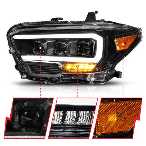 ANZO 2016-2017 Toyota Tacoma TRD LED Projector Headlights - 111500