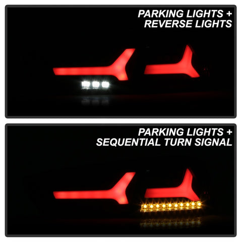Spyder Mitsubishi Lancer/Evolution X 08-14 V2 LED Tail Lights - Black ALT-YD-ML08V2-SEQ-BK - 5088130