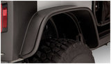 Bushwacker 07-18 Jeep Wrangler Flat Style Flares 2pc Fits 2-Door Sport Utility Only - Black - 10052-07