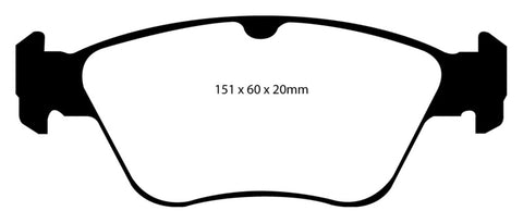 EBC 99-01 Mercedes-Benz C230 (W202) 2.3 Redstuff Front Brake Pads - DP31055C