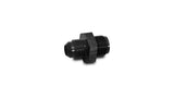 Vibrant Inverted Seat Adapter Fitting (-6AN x 11/16in-18) Aluminum - Black - 16437