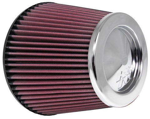 K&N Universal Chrome Filter 6in Flange ID x 7.5in Base OD x 5in Top OD x 6in H - RC-4381