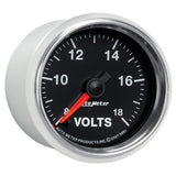 Autometer GS Series 2-1/16in Voltmeter 18V Electrical Gauge Full Sweep - 3891