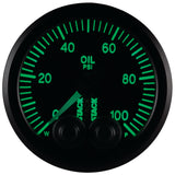 Autometer Stack Instruments Pro Control 52mm 0-100 PSI Oil Pressure Gauge - Black (1/8in NPTF Male) - ST3502