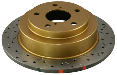 DBA 02-06 WRX / 98-07 Impreza 2.5L RS Rear Drilled & Slotted 4000 Series Rotor - 4644XS