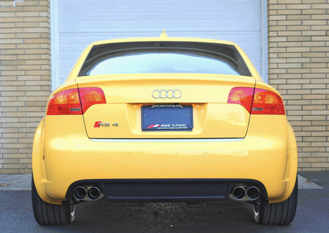AWE Tuning Audi B7 RS4 Touring Edition Exhaust - Diamond Black Tips - 3015-43034