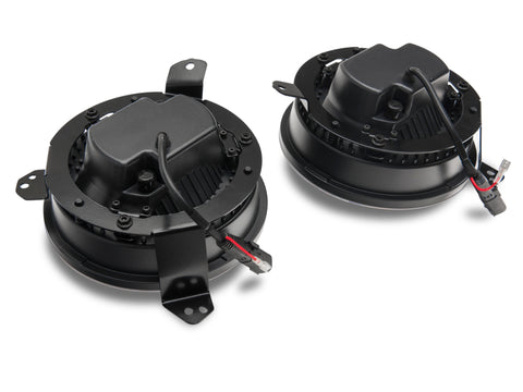 Raxiom 18-22 Jeep Wrangler JL/JT Axial Series LED Headlights- Black Housing (Clear Lens) - J133763