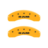 MGP 4 Caliper Covers Engraved Front & Rear Ram Yellow Finish Black Char 2006 Dodge Durango - 12134SRAMYL