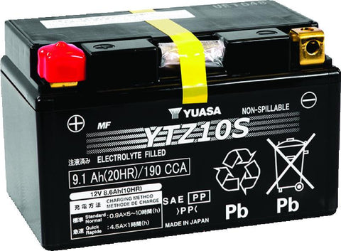 Yuasa YTZ10S Maintenance Free AGM 12-Volt Battery - YUAM7210A
