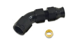 Vibrant 45 Degree 3/8in Tube to Female 6AN Adapter - 16556