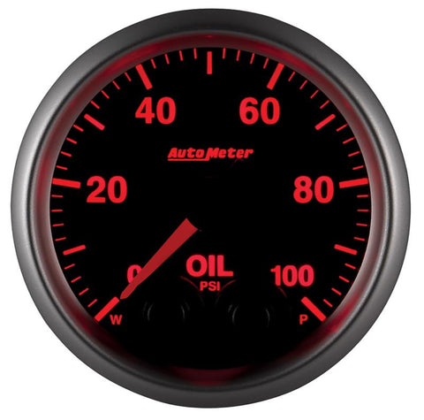 Autometer Elite 52mm Oil Pressure Peak and Warn Gauge w/ Electronic Control - 5652