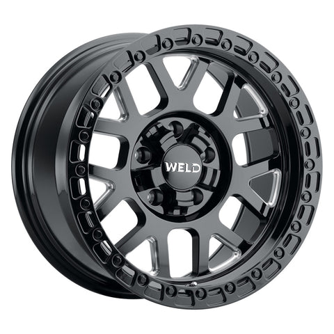 Weld Off-Road W105 17X10 Cinch 5X114.3 5X127 ET-25 BS4.50 Satin Black MIL / Gloss Black 78.1 - W10570026450