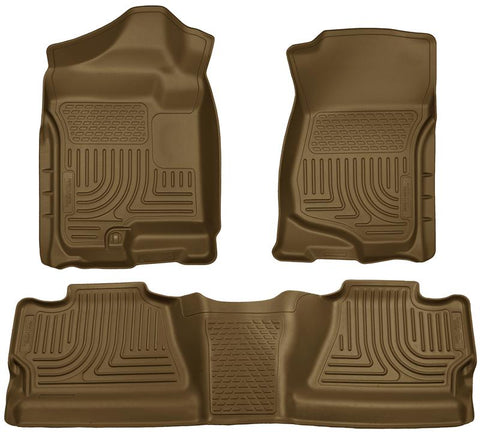Husky Liners 07-12 Chevy Silverado/GMC Sierra Crew Cab WeatherBeater Combo Tan Floor Liners - 98203