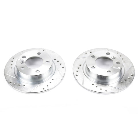 Power Stop 11-16 Mini Cooper Countryman Rear Evolution Drilled & Slotted Rotors - Pair - EBR1412XPR