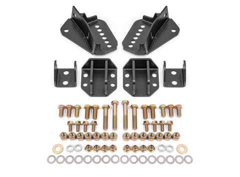 BMR 64-72 GM A-Body Coilover Conversion Kit Rear Adjust Shock Mt w/o CAB - Black Hammertone - CCK402H