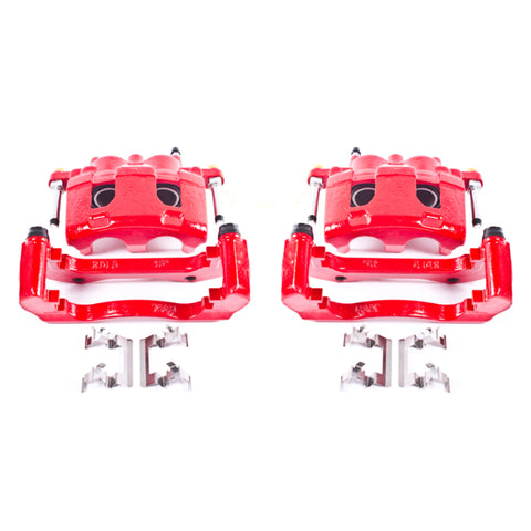 Power Stop 06-11 Buick Lucerne Front Red Calipers w/Brackets - Pair - S4988
