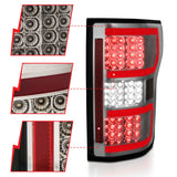 ANZO 18-19 Ford F-150 LED Taillights Smoke - 321339