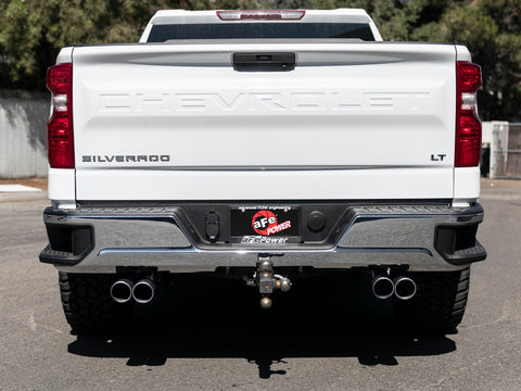 aFe Vulcan Series 3in-2-1/2in 304 SS Cat-Back 2019 GM Silverado / Sierra 1500 V8-5.3L w/ Black Tips - 49-34104-B