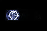 ANZO 1998-2005 Chevrolet S-10 Projector Headlights w/ Halo Black - 111015